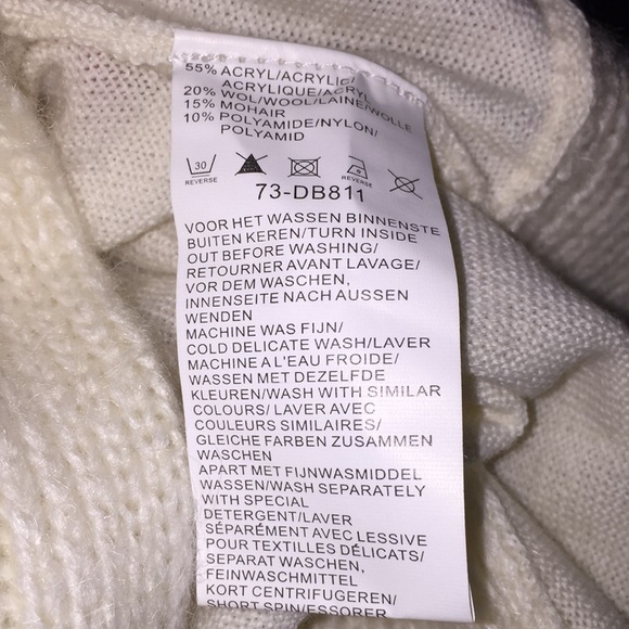 Bandolera Ladies Belted Cardigan Sweater Cream Size 12 - Picture 9 of 11